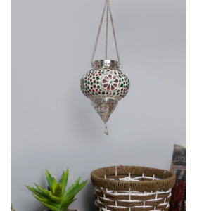 Metal & Glass Candle Holder